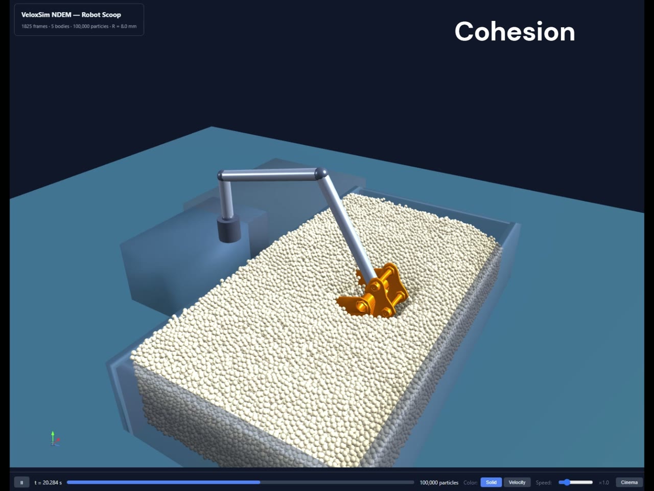 Excavator bucket — cohesive material